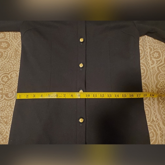 Long navy button-down coat - Picture 10 of 10